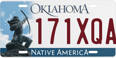 OK license plate 171XQA