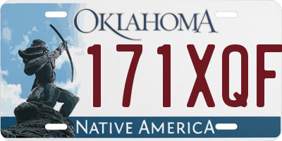 OK license plate 171XQF