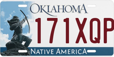 OK license plate 171XQP