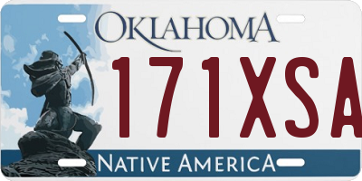OK license plate 171XSA