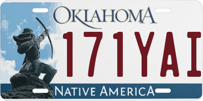 OK license plate 171YAI