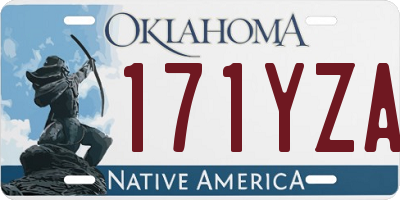 OK license plate 171YZA