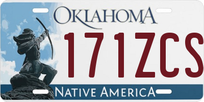OK license plate 171ZCS
