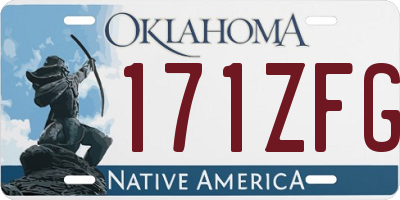 OK license plate 171ZFG