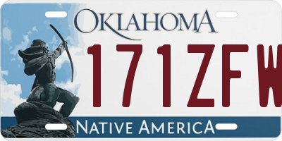 OK license plate 171ZFW