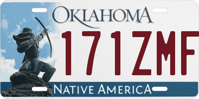 OK license plate 171ZMF