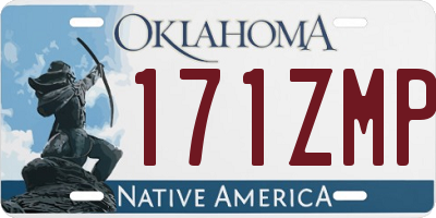 OK license plate 171ZMP
