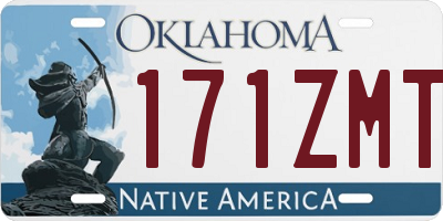 OK license plate 171ZMT