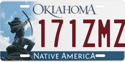 OK license plate 171ZMZ