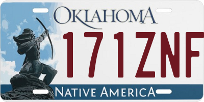 OK license plate 171ZNF