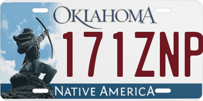 OK license plate 171ZNP