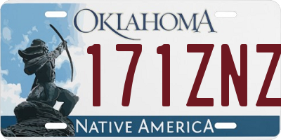 OK license plate 171ZNZ