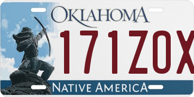 OK license plate 171ZOX