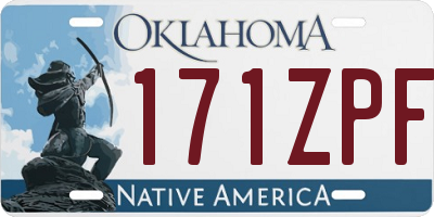OK license plate 171ZPF
