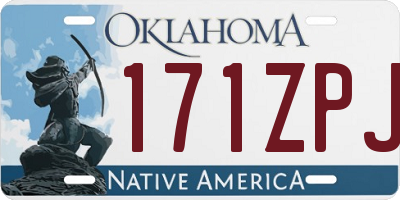 OK license plate 171ZPJ