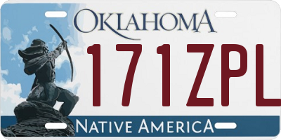 OK license plate 171ZPL