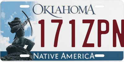 OK license plate 171ZPN