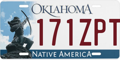 OK license plate 171ZPT