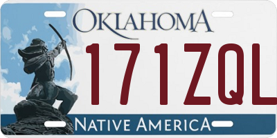 OK license plate 171ZQL