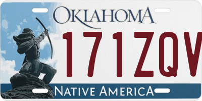 OK license plate 171ZQV