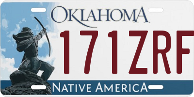 OK license plate 171ZRF