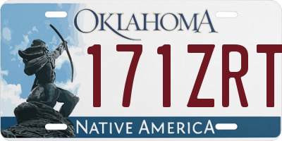 OK license plate 171ZRT
