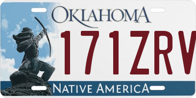 OK license plate 171ZRV