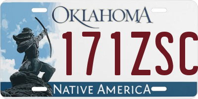 OK license plate 171ZSC