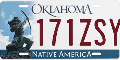 OK license plate 171ZSY