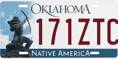 OK license plate 171ZTC