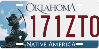 OK license plate 171ZTO