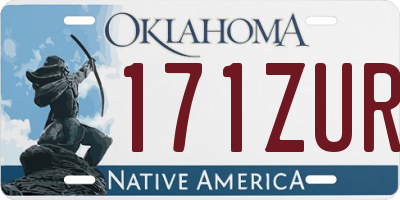 OK license plate 171ZUR