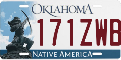 OK license plate 171ZWB