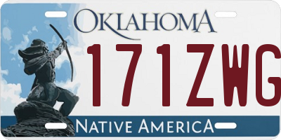 OK license plate 171ZWG