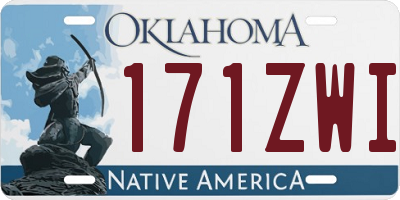 OK license plate 171ZWI