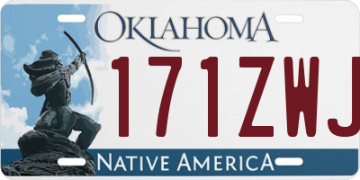 OK license plate 171ZWJ