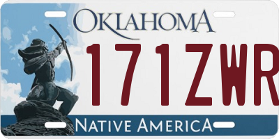 OK license plate 171ZWR