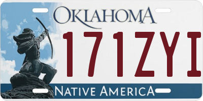 OK license plate 171ZYI
