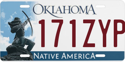 OK license plate 171ZYP