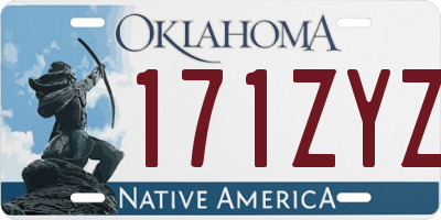 OK license plate 171ZYZ