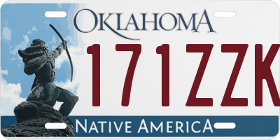 OK license plate 171ZZK