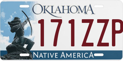 OK license plate 171ZZP