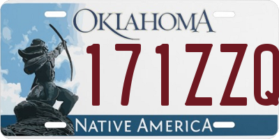 OK license plate 171ZZQ