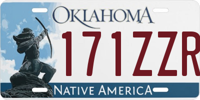 OK license plate 171ZZR