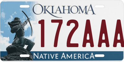 OK license plate 172AAA