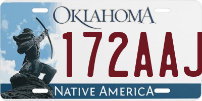 OK license plate 172AAJ