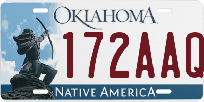 OK license plate 172AAQ