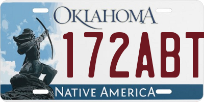 OK license plate 172ABT