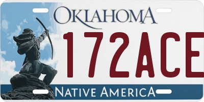 OK license plate 172ACE