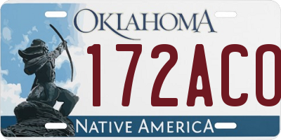 OK license plate 172ACO